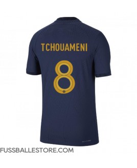 Günstige Frankreich Aurelien Tchouameni #8 Heimtrikot WM 2022 Kurzarm